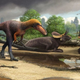 Imagen artística del Suskityrannus hazelae.
Ilustración: Virginia Tech, Andrey Atuchin